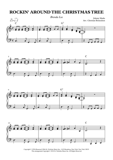 Rockin' Around The Christmas Tree (arr. Christian Bennedsen)