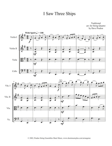 I Saw Three Ships (arr. Dave Prudon)