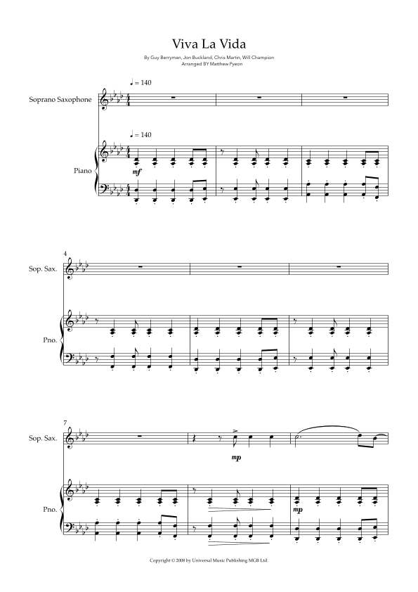 Viva La Vida (arr. Matthew pyeon)