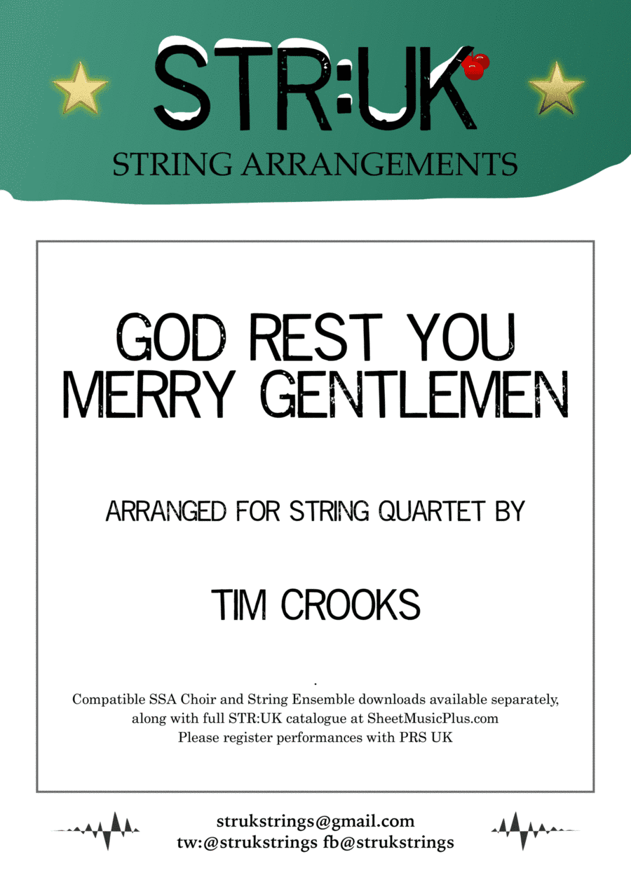 God Rest You Merry Gentlemen (STR:UK String Quartet Version) (arr. Tim Crooks)