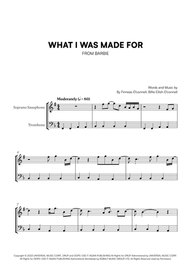 What Was I Made For? (arr. Cadenza Editions)