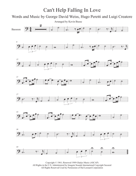 Can't Help Falling In Love (arr. Kevin Busse)