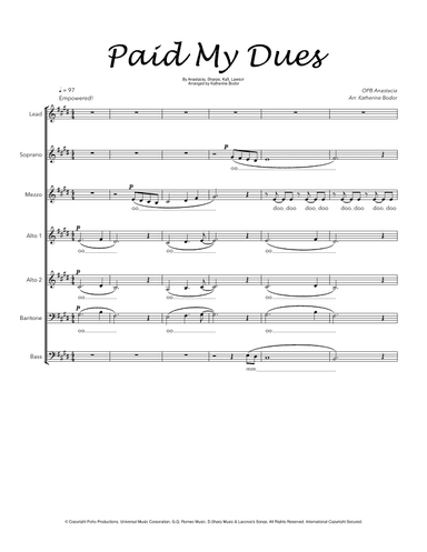 Paid My Dues (arr. Katherine Bodor)
