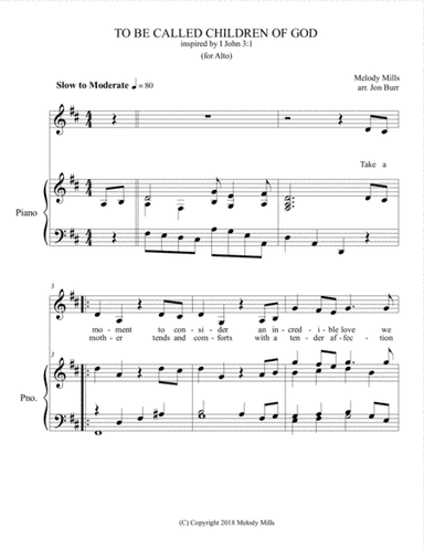 To be Called Children of God (piano/alto)