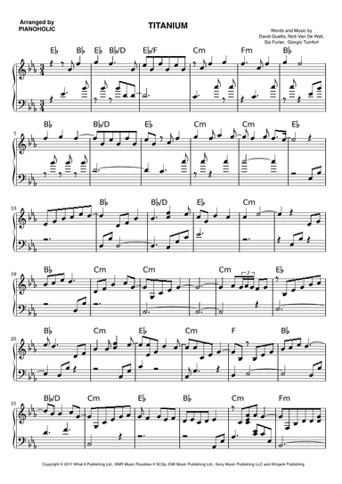 Titanium (arr. PIANOHOLIC)