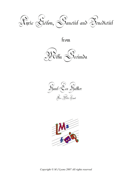 Brass Quartet - Hassler - Missa Secunda (arr. Mike Lyons)