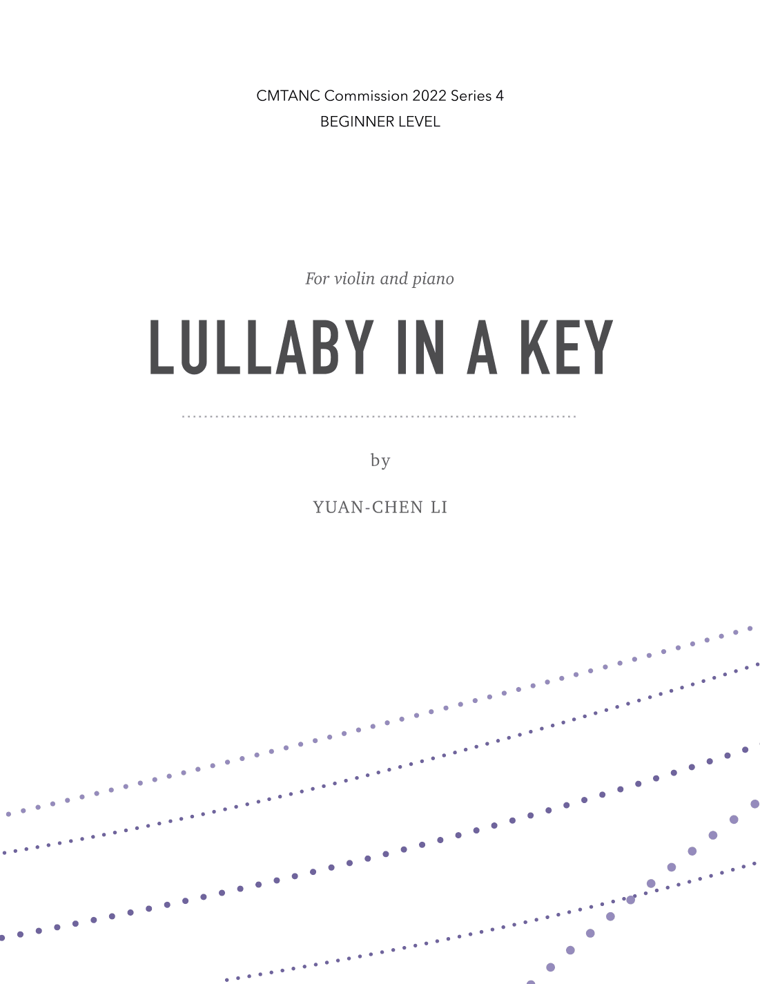 Lullaby in A Key for violin and piano