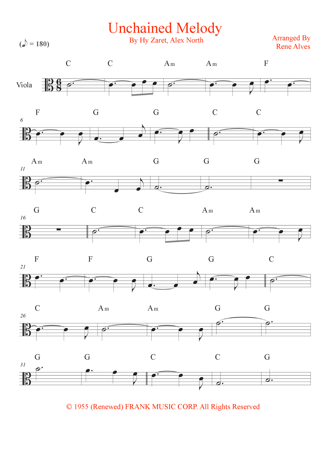 Unchained Melody (arr. Rene Alves)
