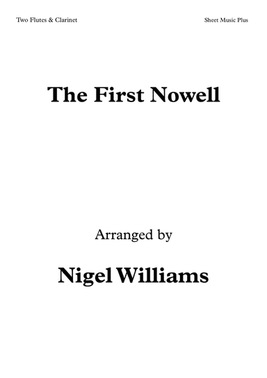 The First Nowell, for Wind Trio (arr. Nigel Williams)