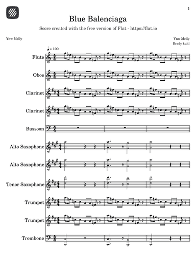Blue Balenciaga's (arr. Brady Kuhl)