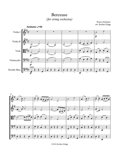 Berceuse (string orchestra) (arr. Jordan Grigg)