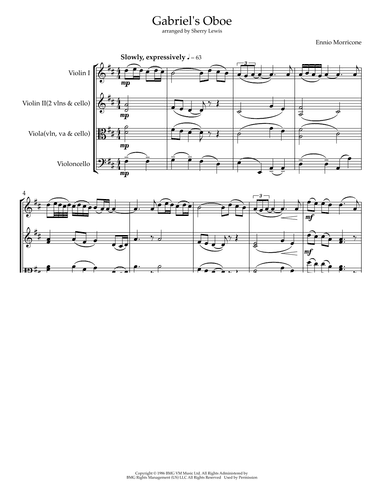 Gabriel's Oboe (arr. Sherry Lewis)
