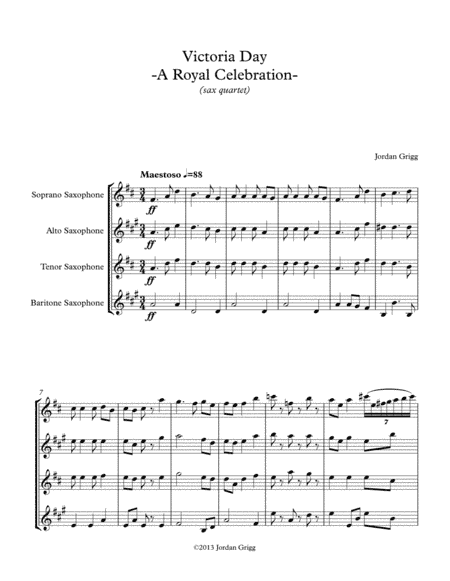 Victoria Day – A Royal Celebration (sax quartet)