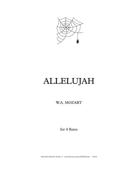 ALLELUJAH from Motet Excultate Jubillee for 4 flutes - MOZART (arr. WEB-ARTS Digital Music)