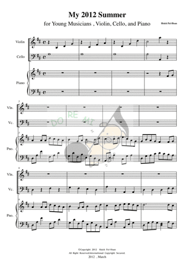 My 2012 Summer-Piano Trio for Young Musicians