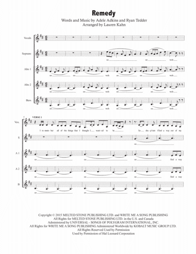 Remedy (arr. Lauren Kahn)