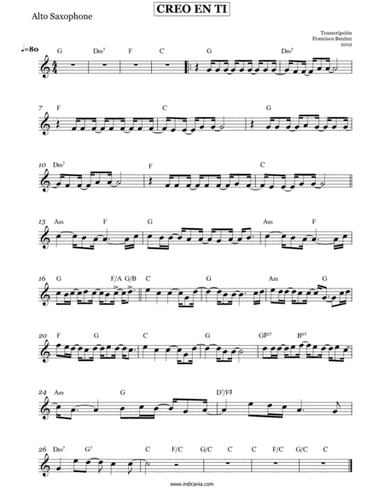 Creo En Ti (arr. Francisco Benitez)