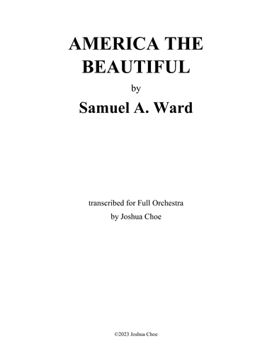 America the Beautiful (arr. Joshua Choe)