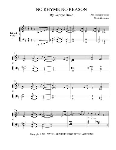 No Rhyme No Reason (arr. Music Greatness)