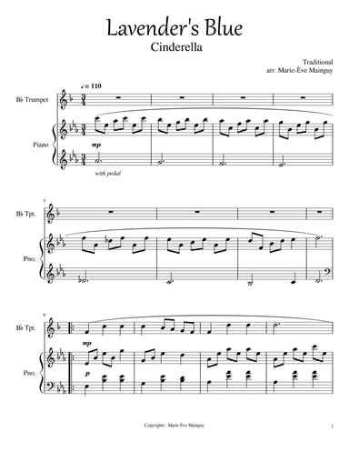 Lavender's Blue (arr. Marie-Ève Mainguy)
