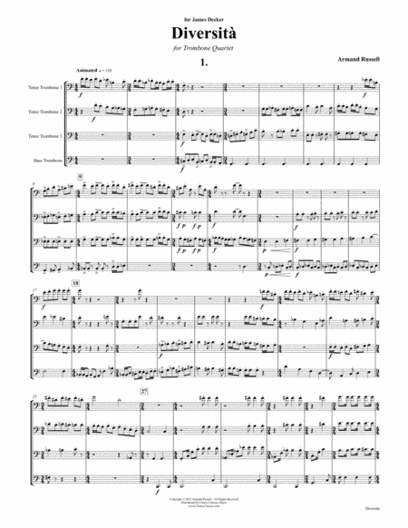 Diversità for Trombone Quartet