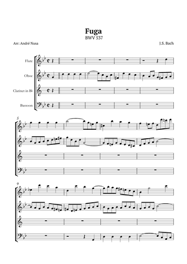 Fugue BWV 537 (arr. André Nusa)