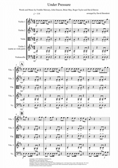 Under Pressure (arr. David Burndrett)