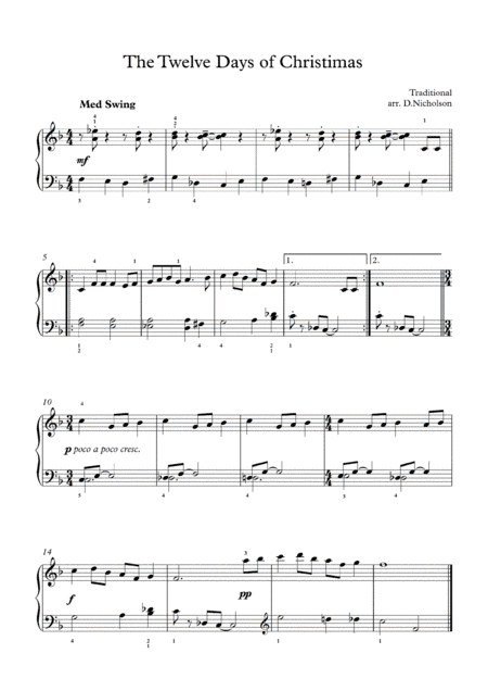 The Twelve Days of Christmas (arr. Daniel Nicholson)