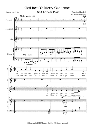 God Rest Ye Merry Gentlemen (arr. Thomas Quigley)