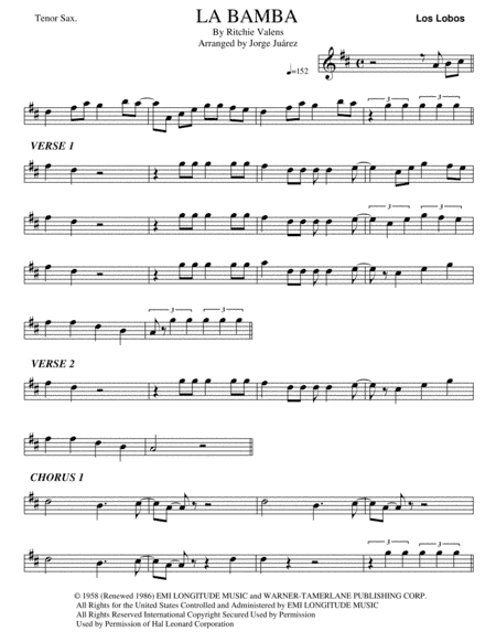 La Bamba (arr. Jorge Juárez)