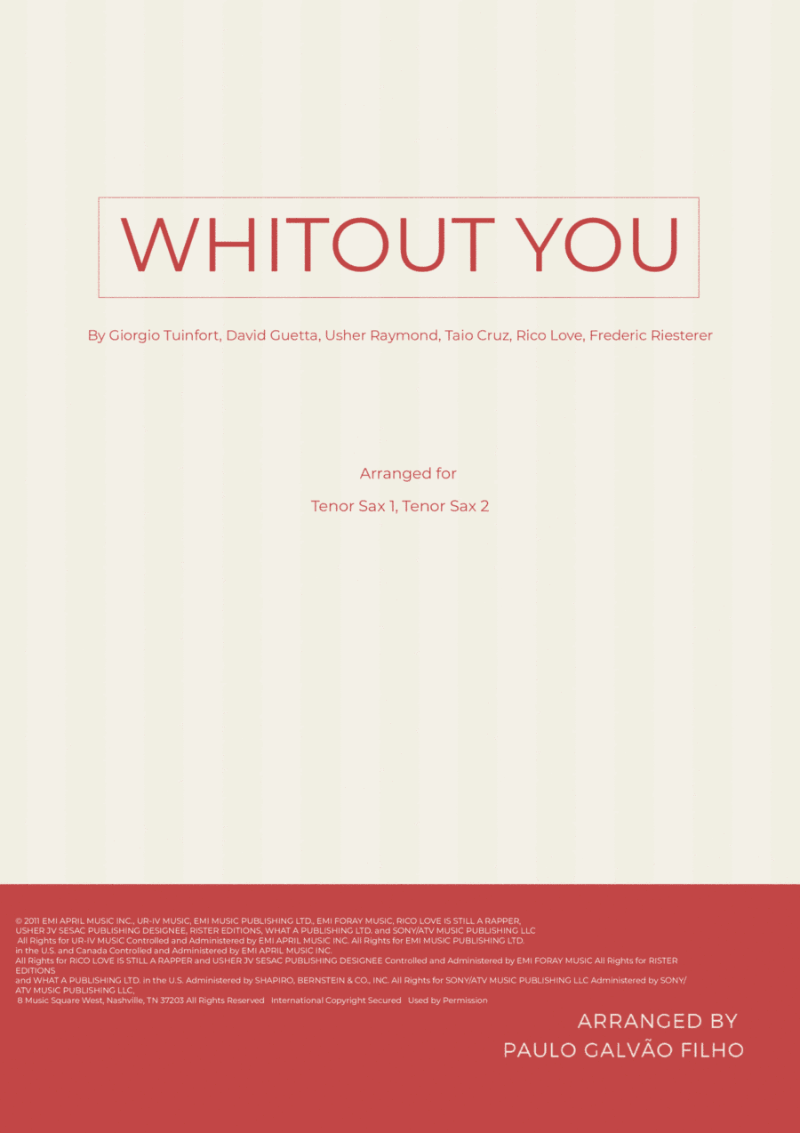 Without You (arr. Paulo Galvao Filho)