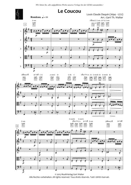 Le Coucou (arr. Gert Th. Walter)