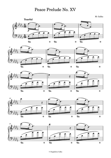 Peace Prelude No. XV Nr. 15 in D-flat Major Tearful