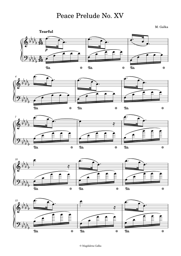 Peace Prelude No. XV Nr. 15 in D-flat Major Tearful