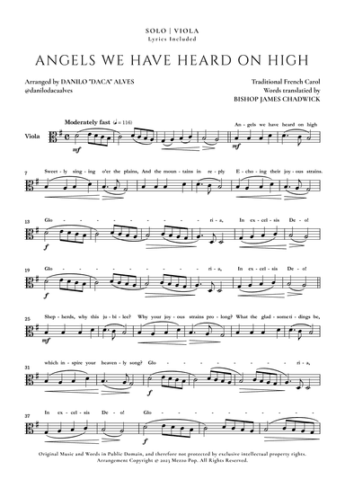 Angels We Have Heard On High (arr. Danilo "Daca" Alves)