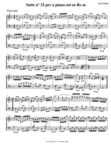 Gavotte of barroque suite nº32B - (Toni Tudurí - novembre 2020)