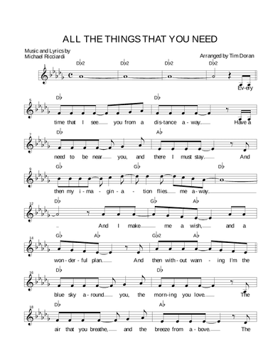 ALL THE THINGS THAT YOU NEED