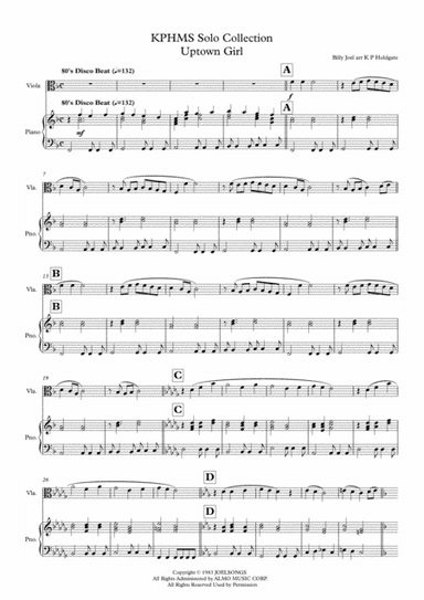 Uptown Girl (arr. Kevin P Holdgate)