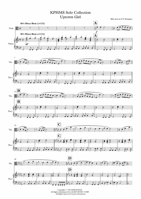 Uptown Girl (arr. Kevin P Holdgate)