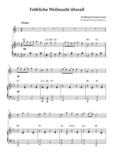 Fröhliche Weihnacht überall (arr. Kaiserin Rebecca)