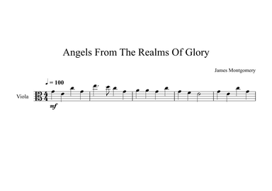 Angels From The Realms Of Glory - James Montgomery (Viola) (arr. Digital Book Music)