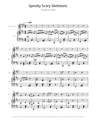 Spooky Scary Skeletons (arr. Ygor Nunes)