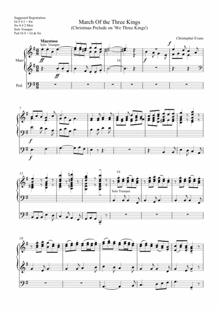 March Of the Three Kings for Organ