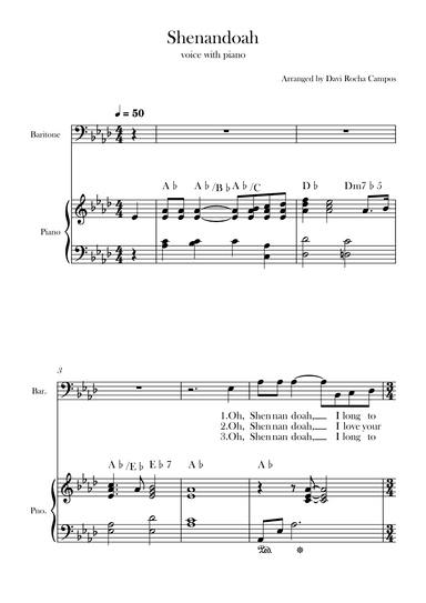Shenandoah (arr. Davi Rocha Campos)