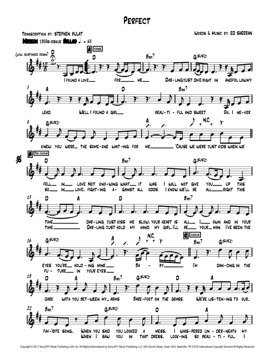 Perfect (arr. Stephen Bulat)