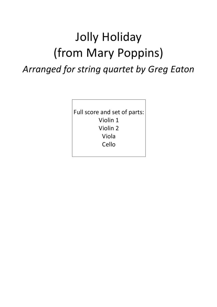 Jolly Holiday (arr. Greg Eaton)