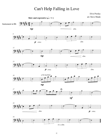 Can't Help Falling In Love (arr. Steve Shade)