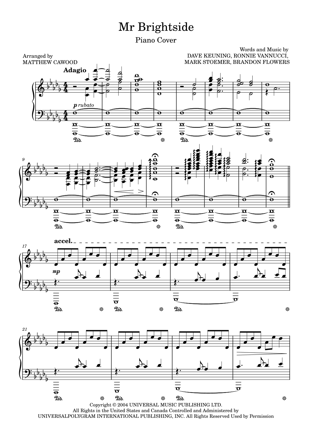 Mr. Brightside (arr. Matthew Cawood)