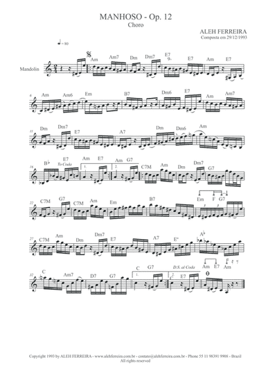 Manhoso, Op. 12