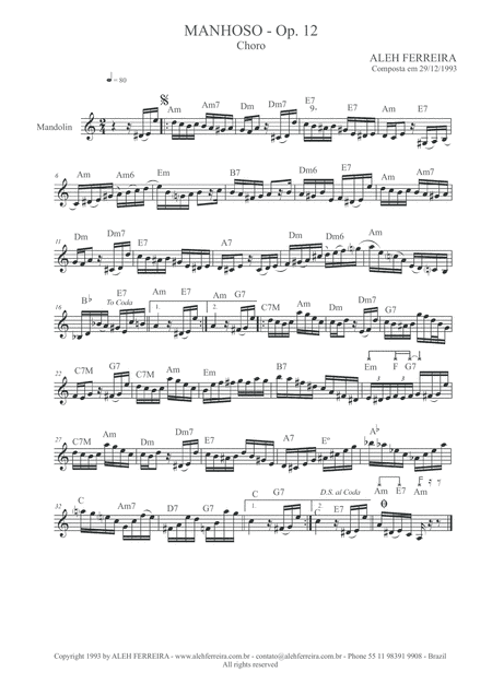 Manhoso, Op. 12